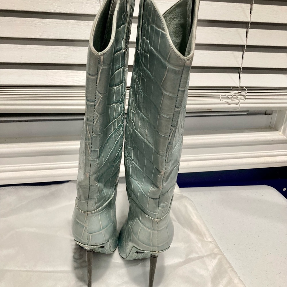 Tom Ford Blue Alligator A/W14 Runway  Cowboy Boots - Picture 11 of 15